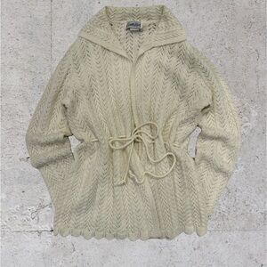 Vintage Cuddleknit Crochet Knit Cardigan